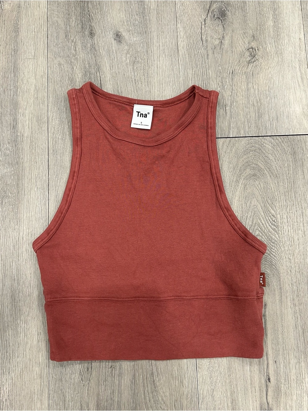 Aritzia Rust-Red Cropped Tank